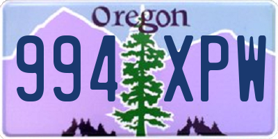 OR license plate 994XPW