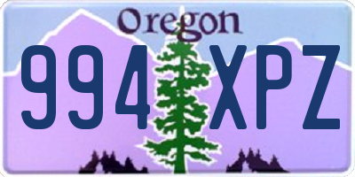 OR license plate 994XPZ
