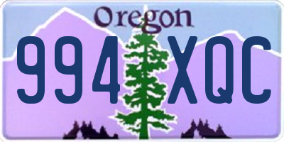 OR license plate 994XQC