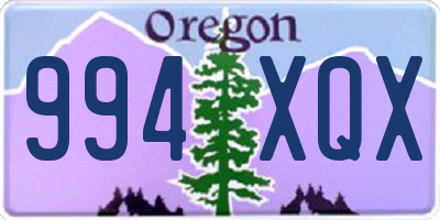 OR license plate 994XQX