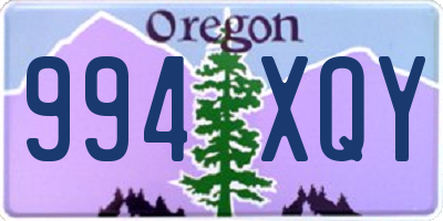 OR license plate 994XQY