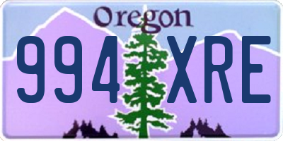 OR license plate 994XRE