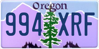 OR license plate 994XRF