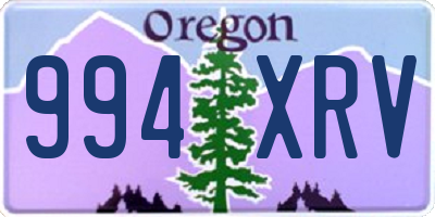 OR license plate 994XRV