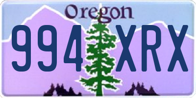 OR license plate 994XRX