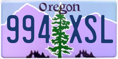 OR license plate 994XSL