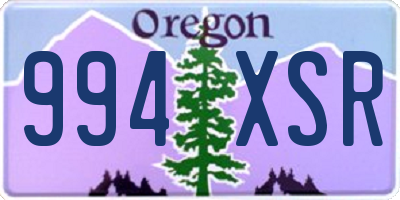 OR license plate 994XSR