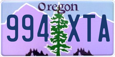 OR license plate 994XTA