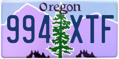 OR license plate 994XTF