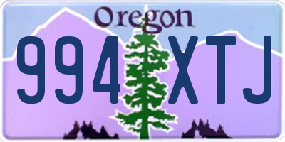 OR license plate 994XTJ