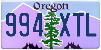 OR license plate 994XTL