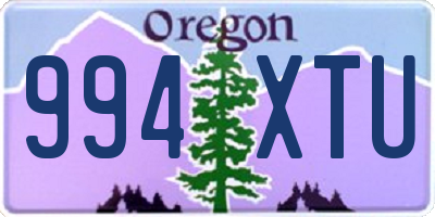 OR license plate 994XTU