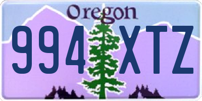 OR license plate 994XTZ