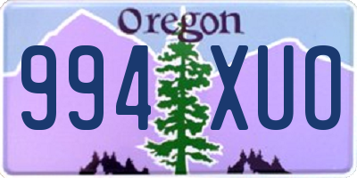 OR license plate 994XUO