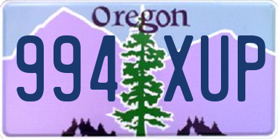 OR license plate 994XUP