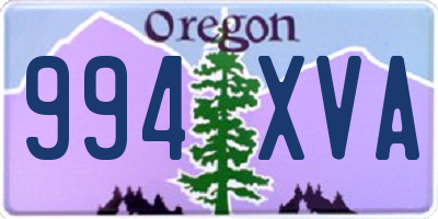 OR license plate 994XVA