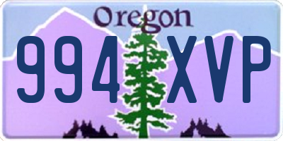 OR license plate 994XVP