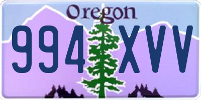 OR license plate 994XVV