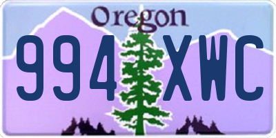 OR license plate 994XWC