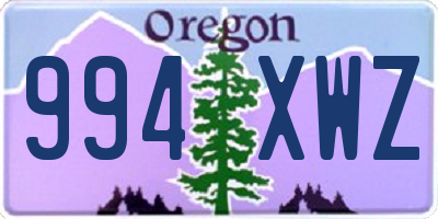 OR license plate 994XWZ