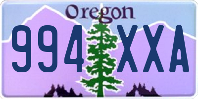OR license plate 994XXA