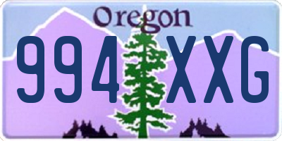 OR license plate 994XXG