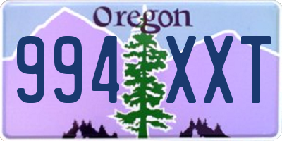 OR license plate 994XXT
