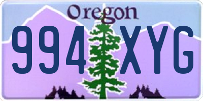 OR license plate 994XYG