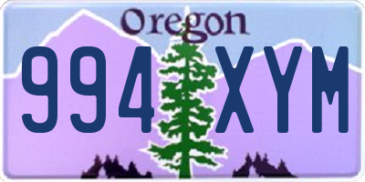 OR license plate 994XYM