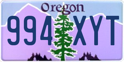 OR license plate 994XYT