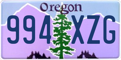 OR license plate 994XZG