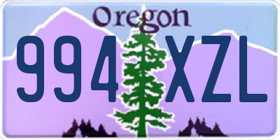 OR license plate 994XZL