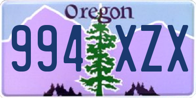 OR license plate 994XZX