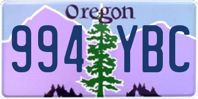 OR license plate 994YBC