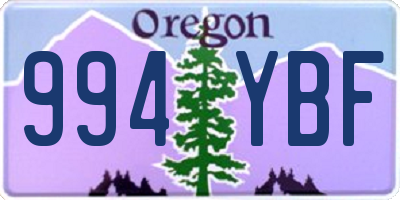 OR license plate 994YBF