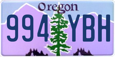 OR license plate 994YBH
