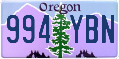 OR license plate 994YBN