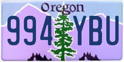 OR license plate 994YBU
