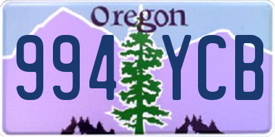 OR license plate 994YCB