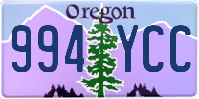 OR license plate 994YCC