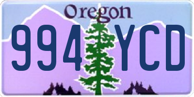 OR license plate 994YCD