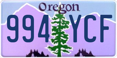 OR license plate 994YCF