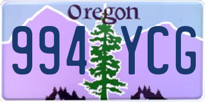 OR license plate 994YCG