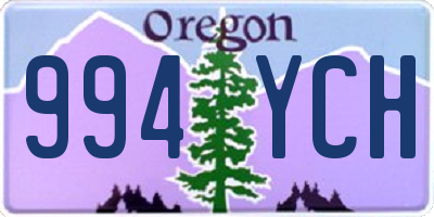 OR license plate 994YCH