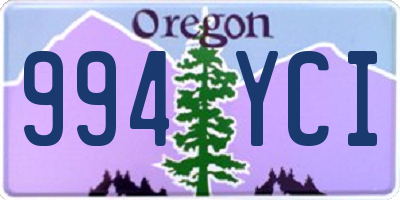 OR license plate 994YCI