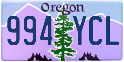 OR license plate 994YCL