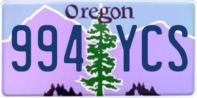 OR license plate 994YCS
