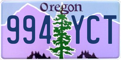 OR license plate 994YCT