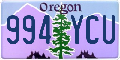 OR license plate 994YCU