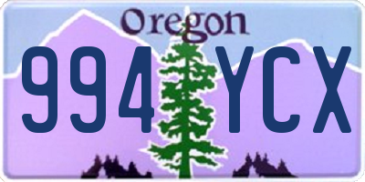 OR license plate 994YCX